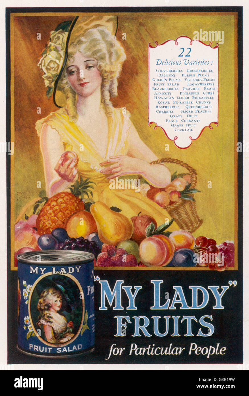 ADVERT/CANNED FRUIT 1929 Stock Photo Alamy