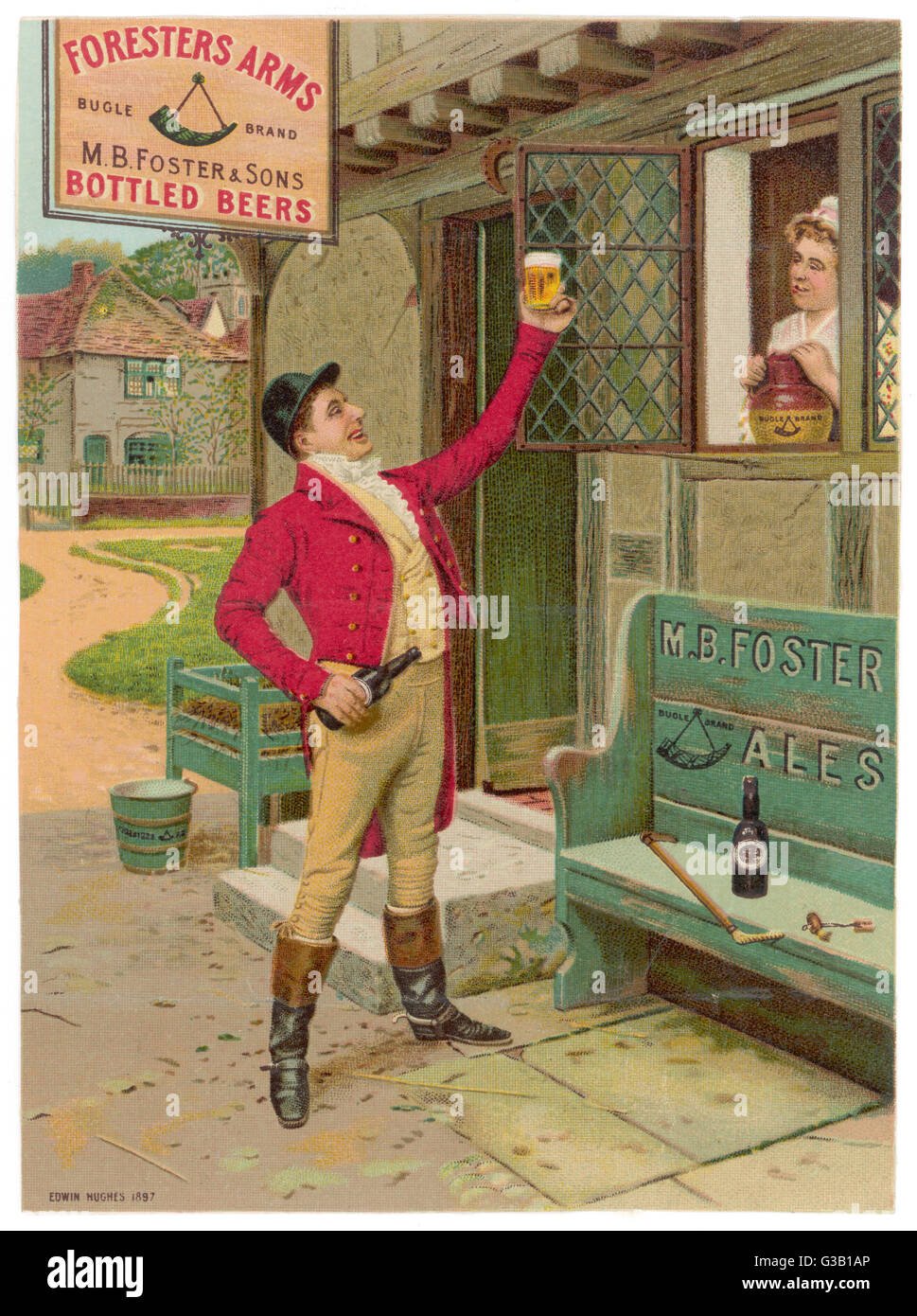 M B FOSTER'S ALES  Bottled beers        Date: circa 1890s Stock Photo