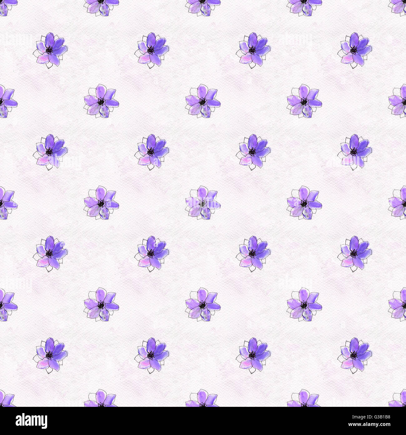 Seamless watercolor floral pattern Stock Photo - Alamy