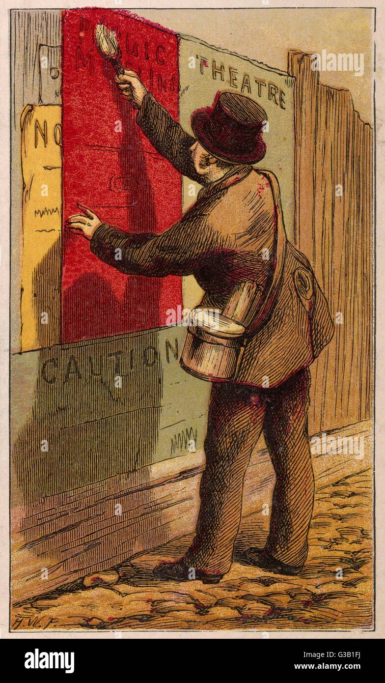 ADVERT/BILL POSTER 1880 Stock Photo