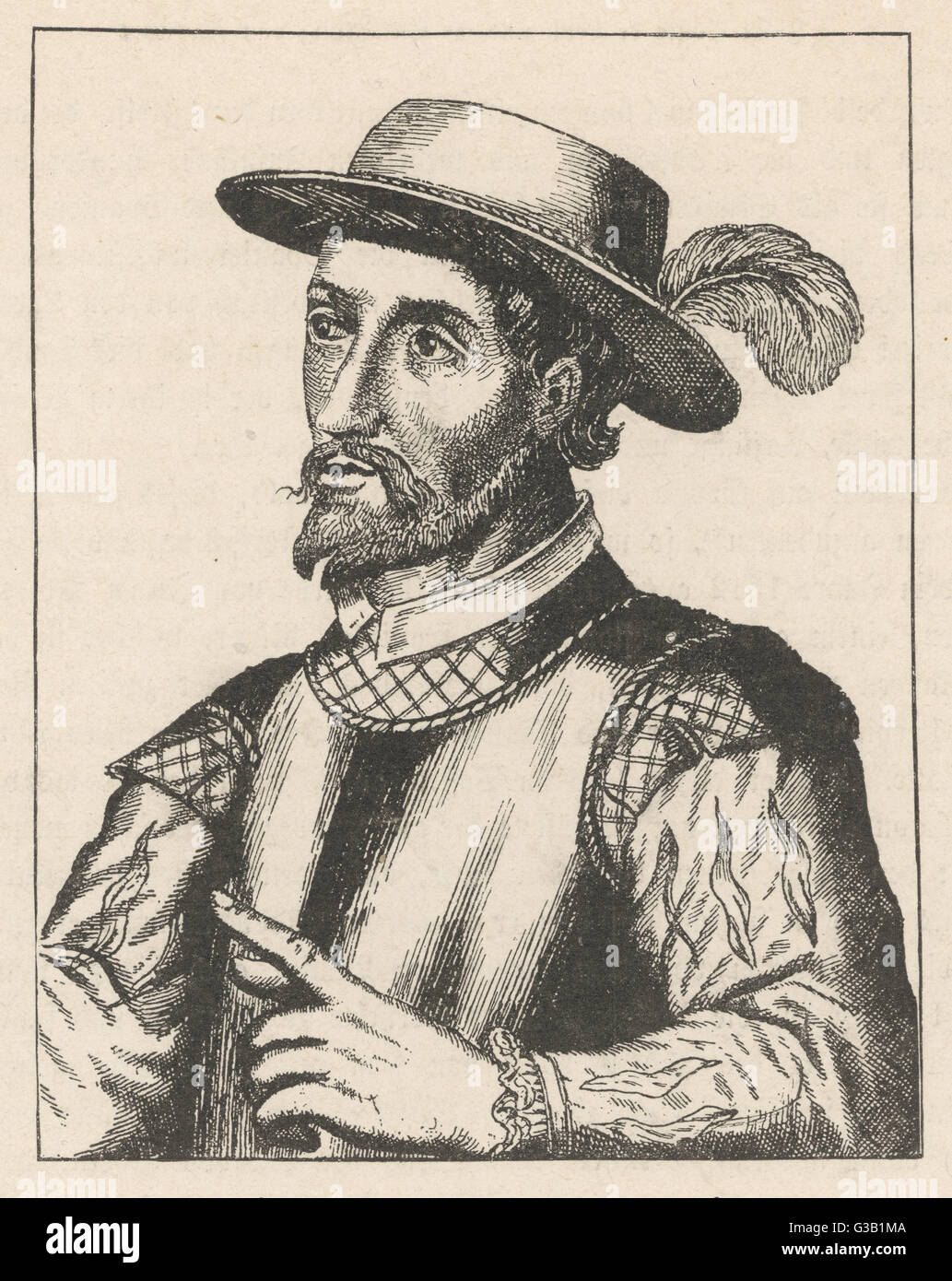 JUAN PONCE DE LEON  Spanish explorer. Went to  America with Columbus' second  voyage. Founded San Juan and   'discovered' Florida.     Date: 1460 - 1521 Stock Photo