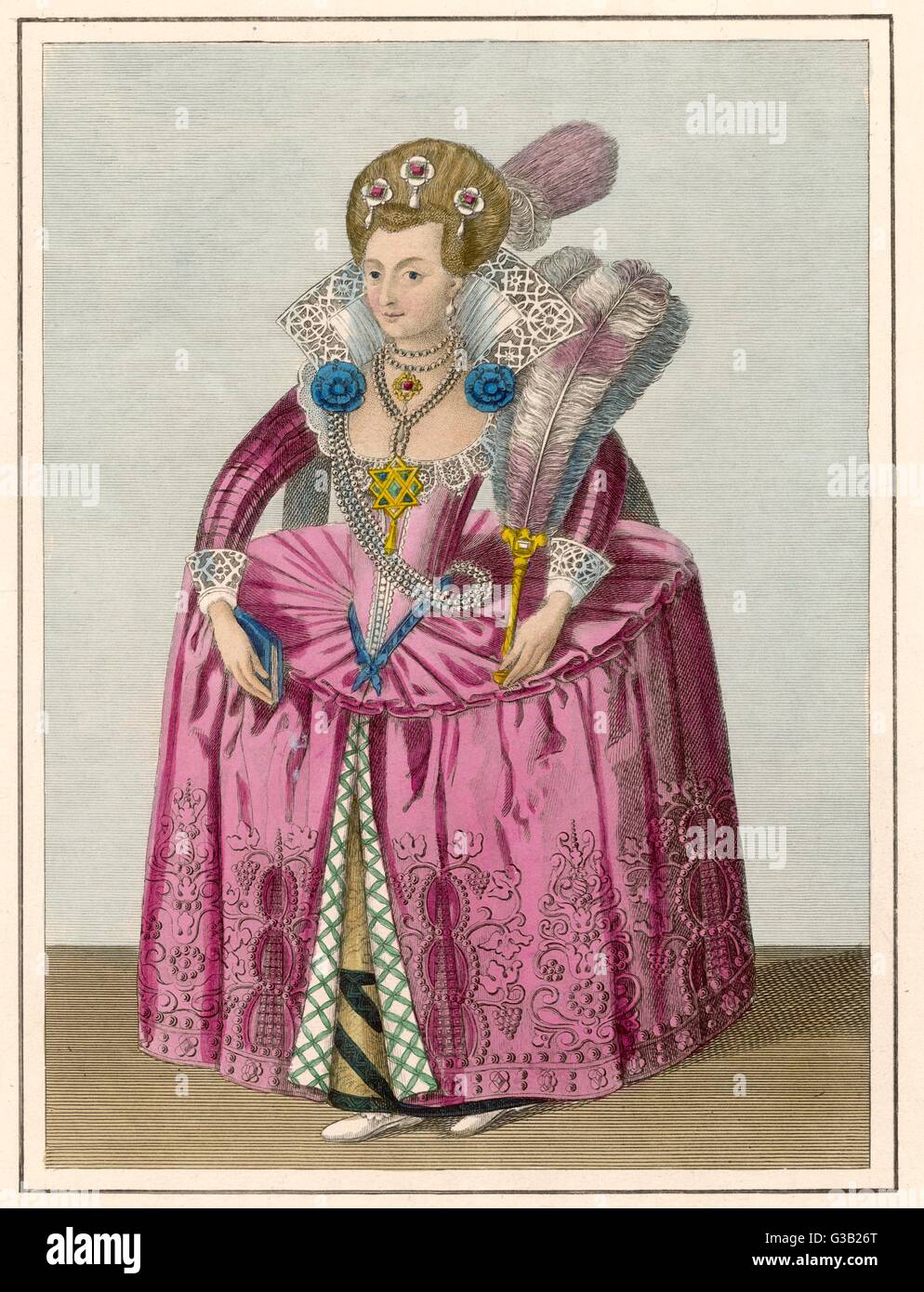 Anne of Denmark, queen of James VI of Scotland/ I of England, wears the