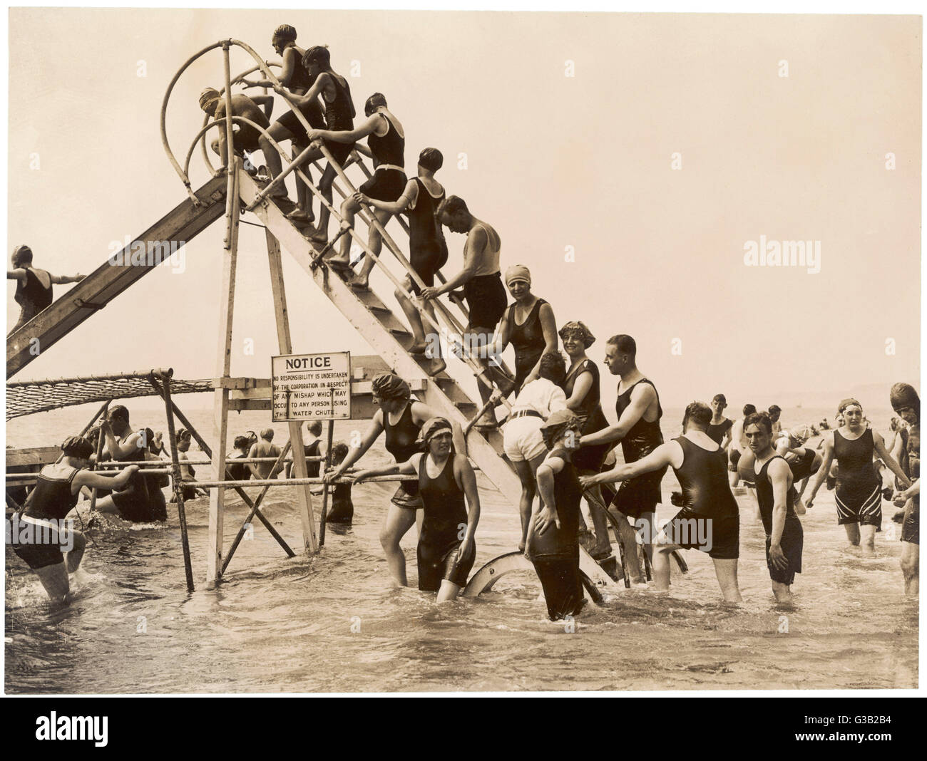 Bournemouth Water Chute Stock Photo Alamy