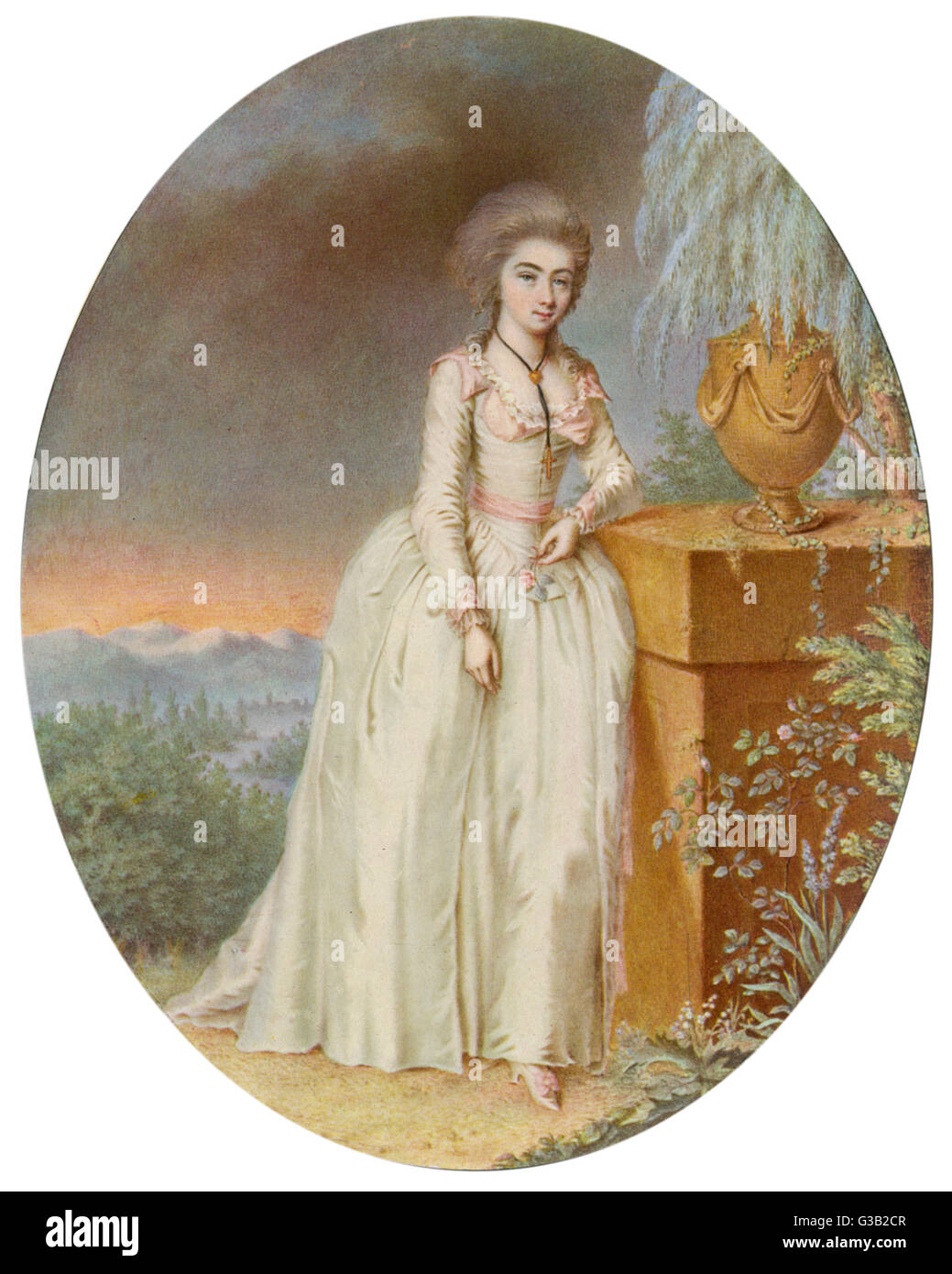 German Lady 1790 Stock Photo