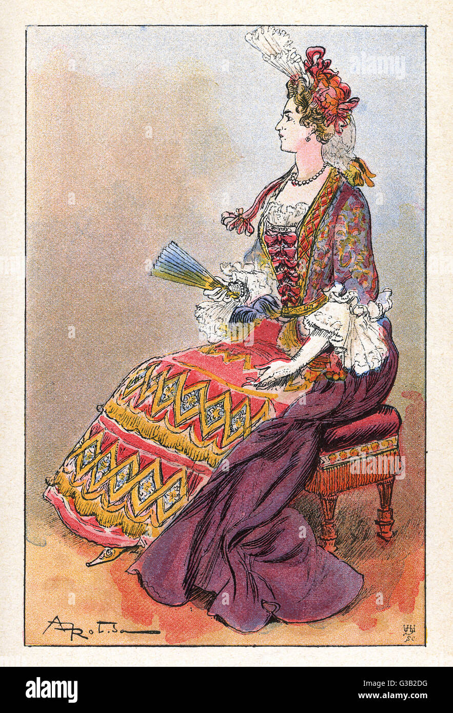 Frenchwoman 1690 Stock Photo