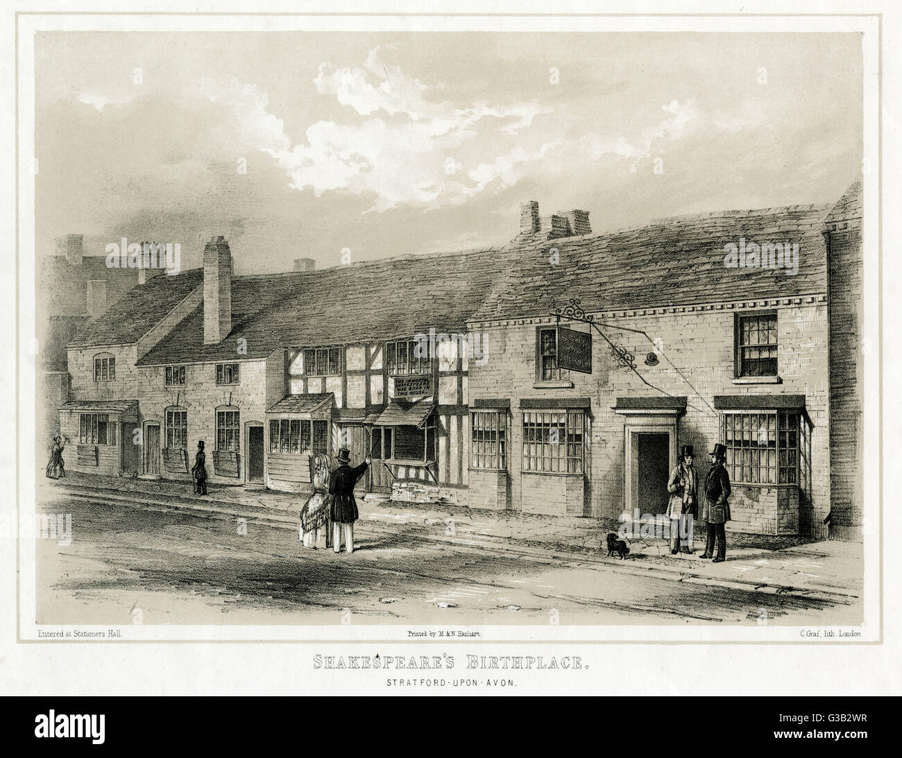 Birthplace william shakespeare 1564 1616 stratford upon avon hi-res ...