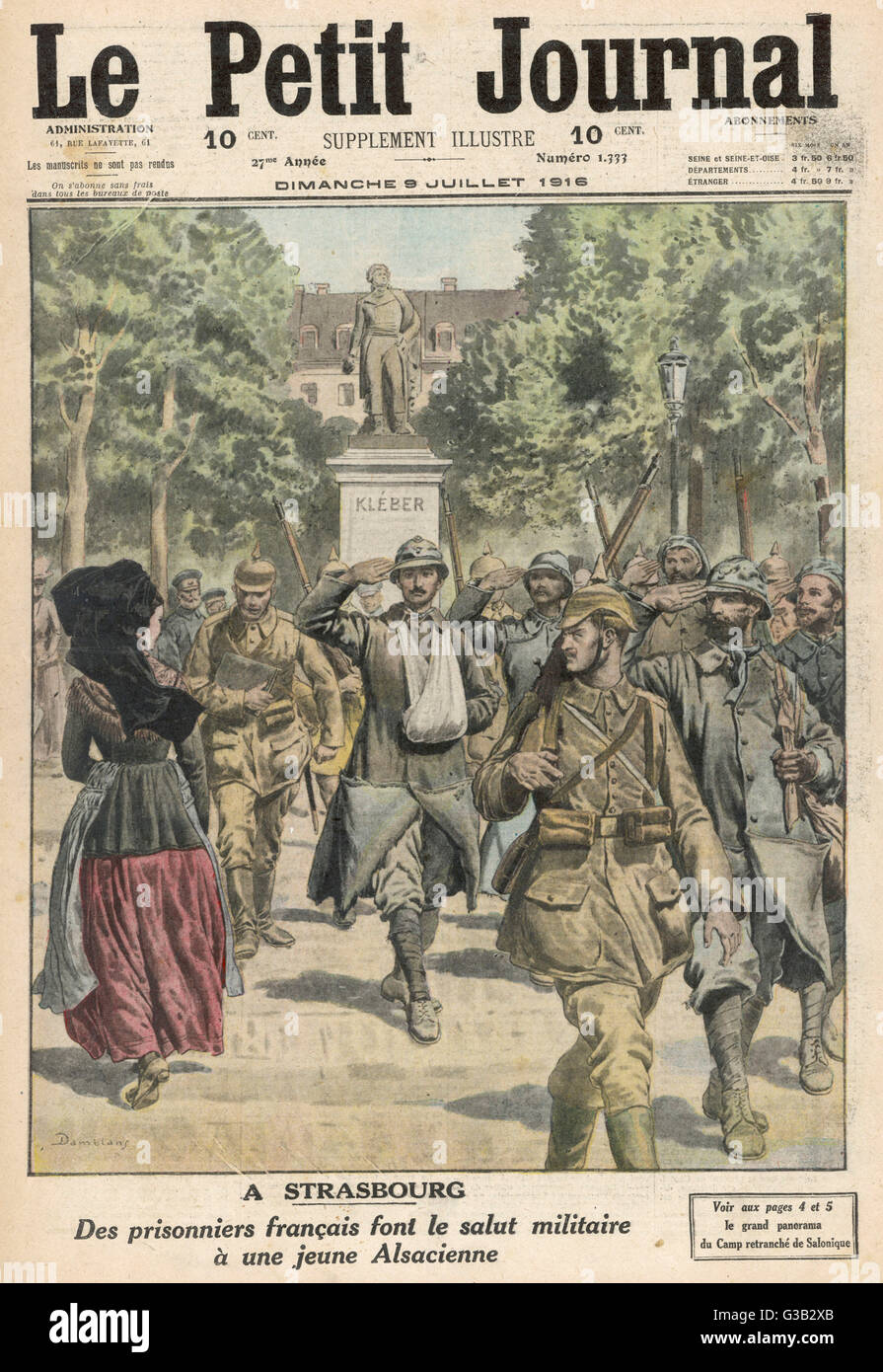 WWI/STRASBOURG PRISONERS Stock Photo