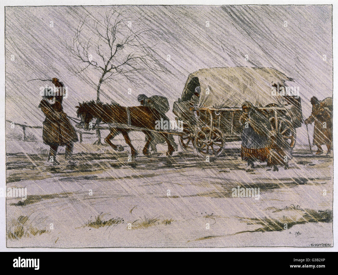 WWI/REFUGEES/EVACUATION Stock Photo