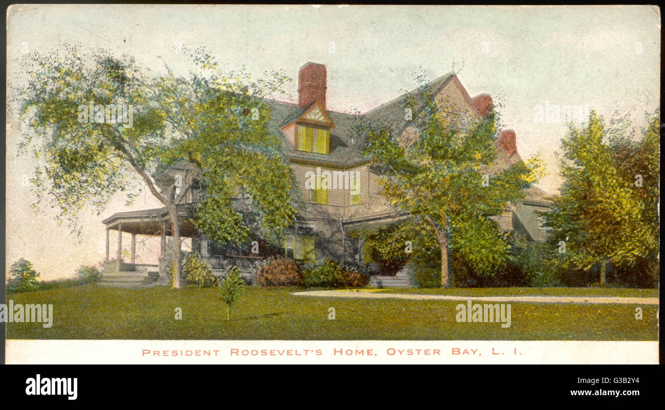 THEODORE ROOSEVELT'S HOME AT OYSTER BAY, LONG ISLAND Date 1858 1919