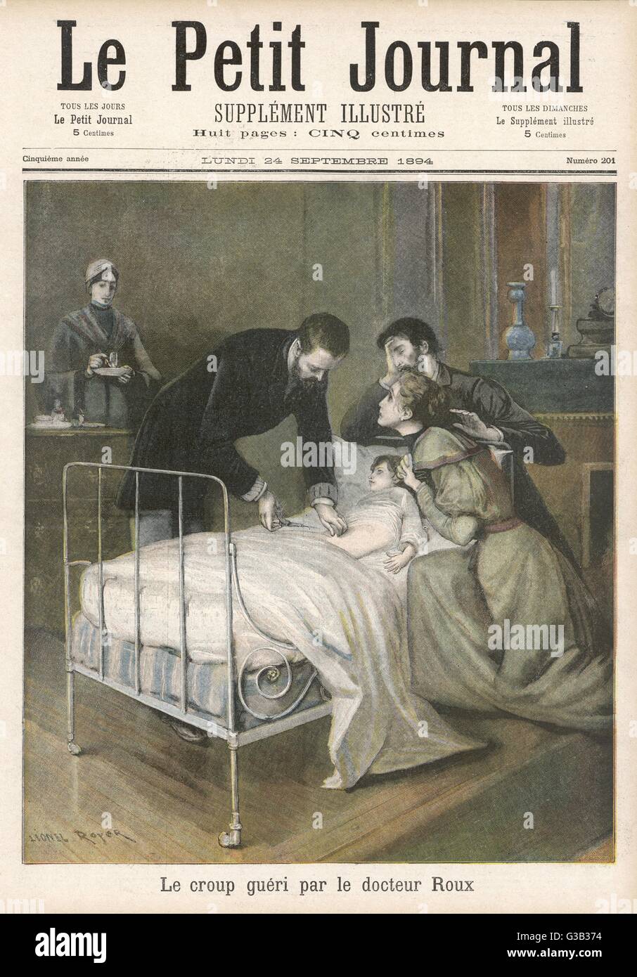 ROUX/CURE FOR CROUP/1894 Stock Photo
