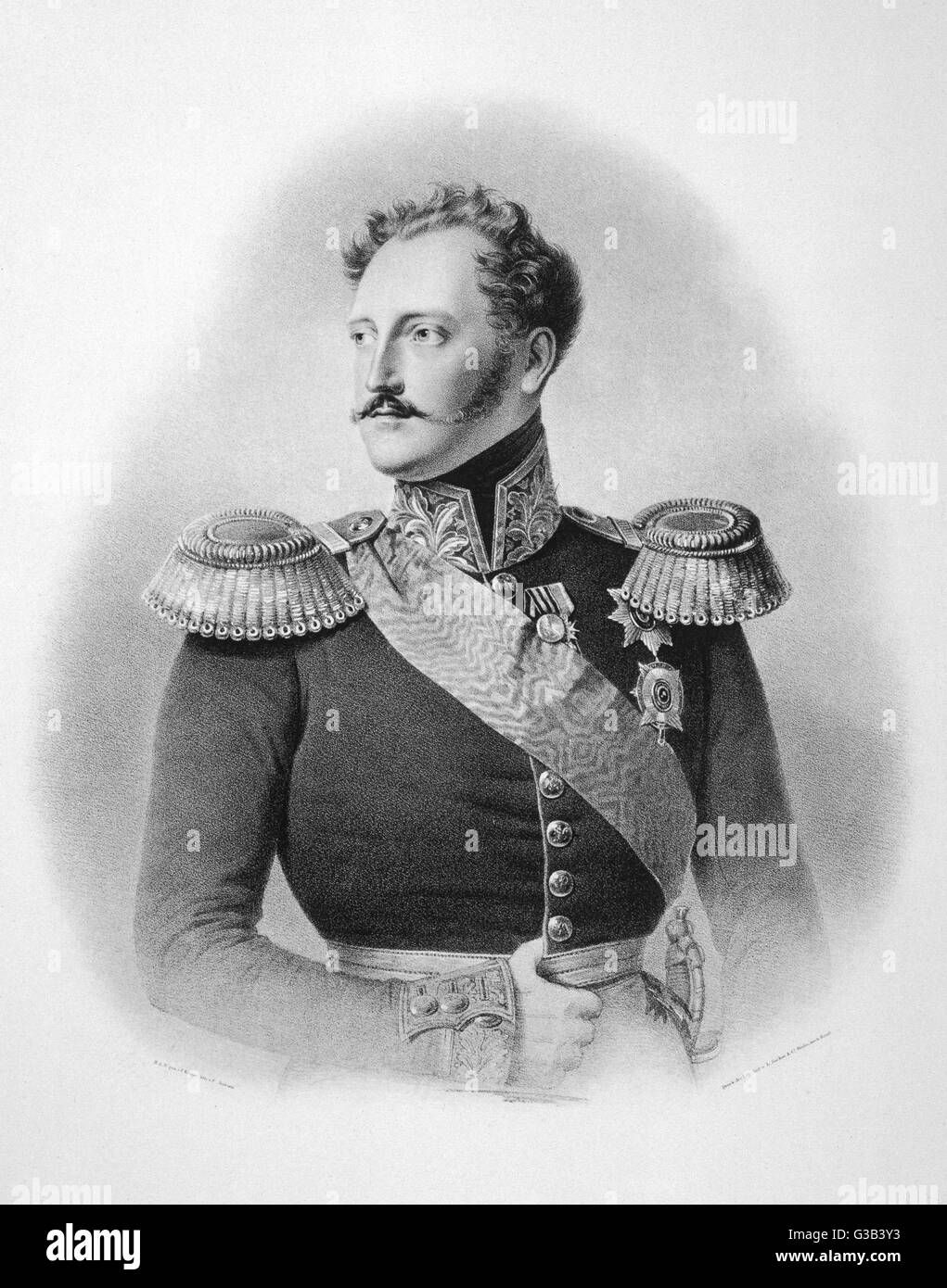 TSAR NICOLAS I of RUSSIA  reigned 1825-55        Date: 1796 - 1855 Stock Photo