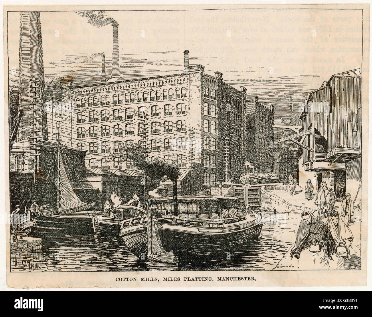Manchester:  cotton mills,  Miles Platting        Date: circa 1890 Stock Photo
