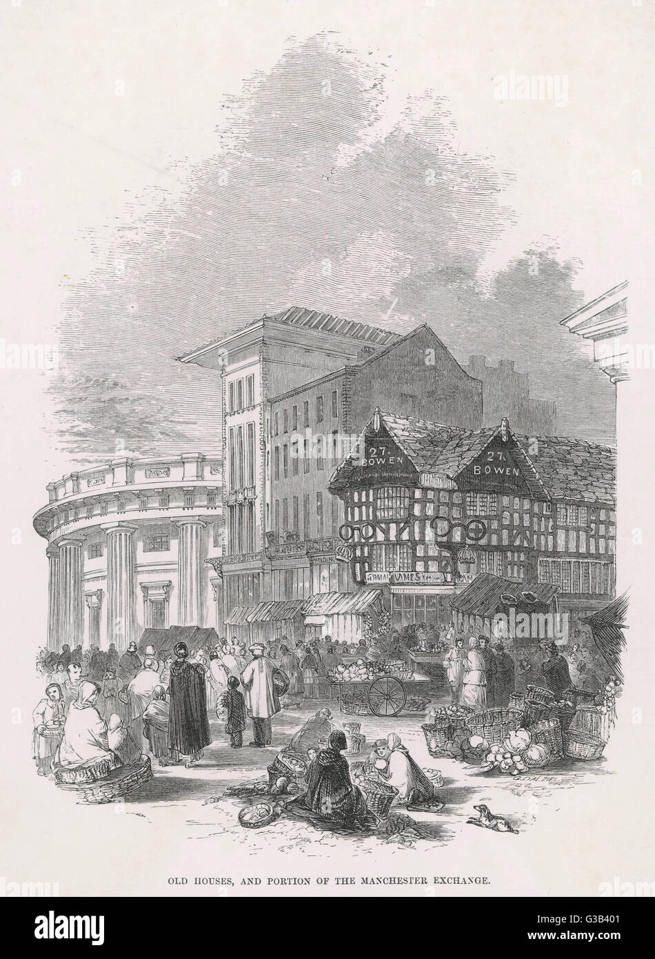 Manchester old houses (right), and a portion of the Manchester