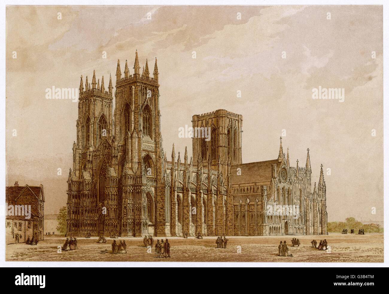 York:  The Minster        Date: circa 1880 Stock Photo