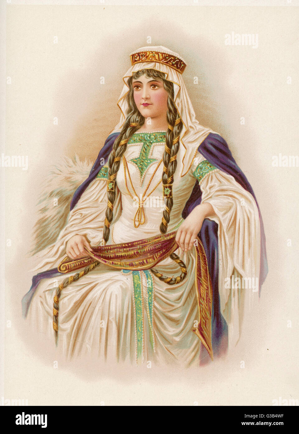 A young woman of the Norman nobility Date: 12th century Stock Photo - Alamy