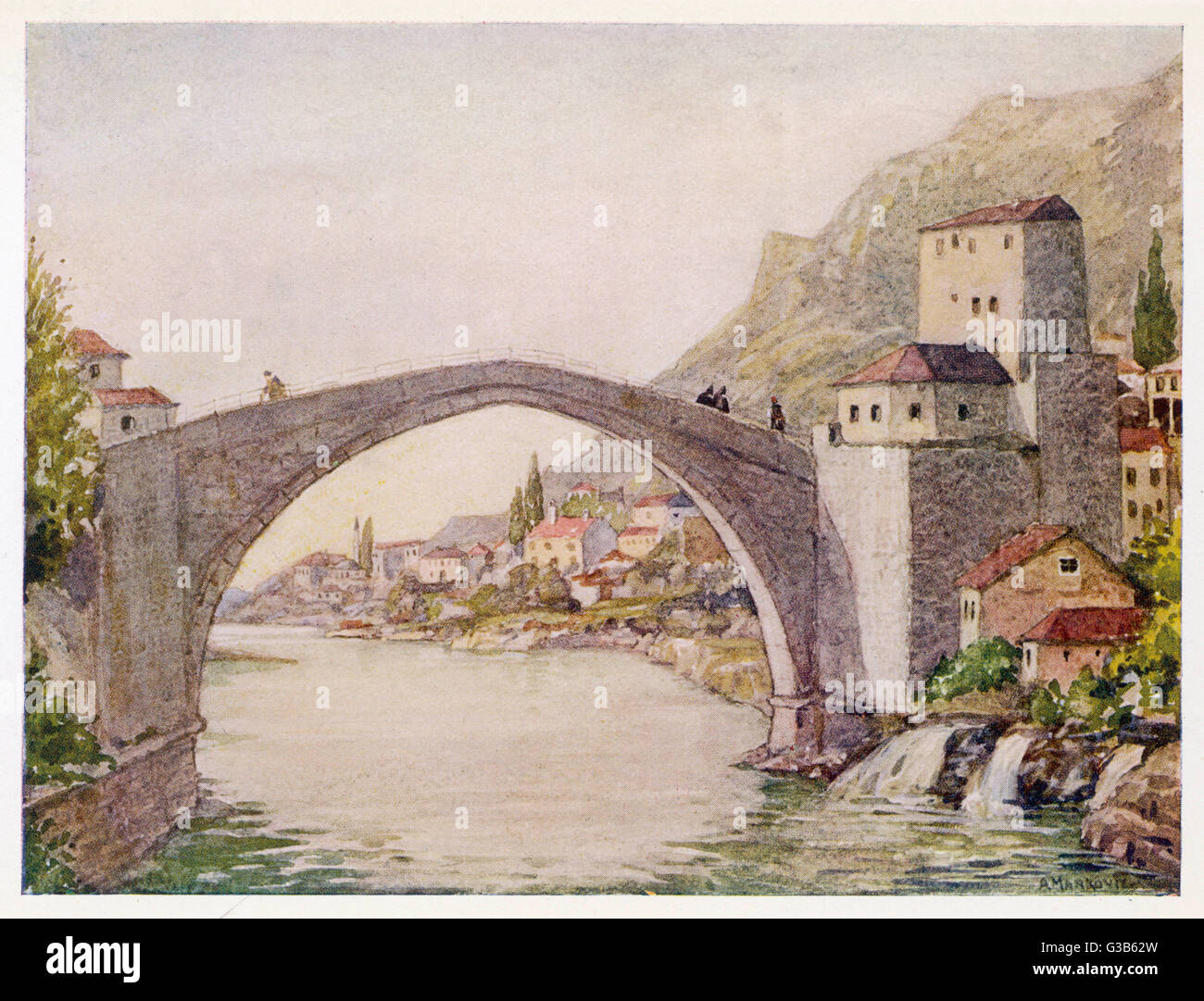 The Stari Most (Old Bridge) - Mostar, Bosnia and Herzegovina Stock ...