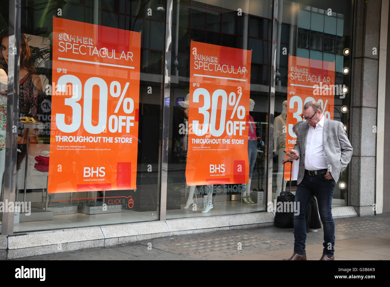 BHS store on Oxford Street, London, UK Stock Photo