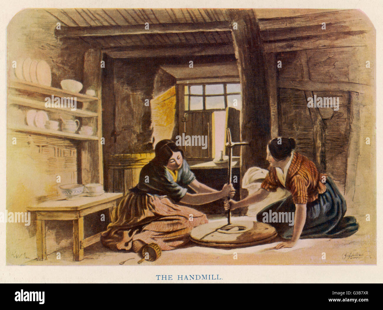 SCOTTISH HAND MILL Stock Photo Alamy