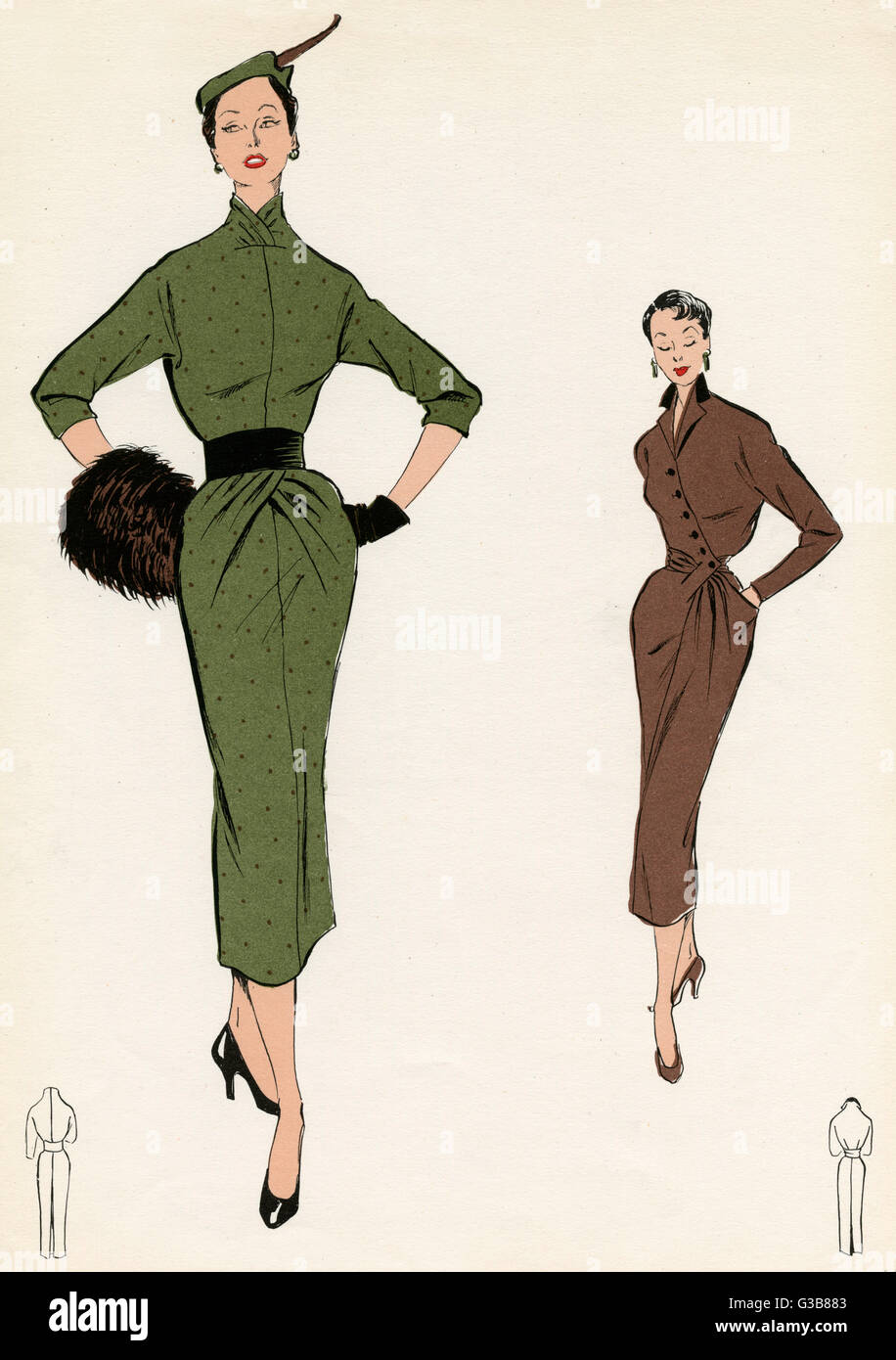 DRESSES 1954 Stock Photo