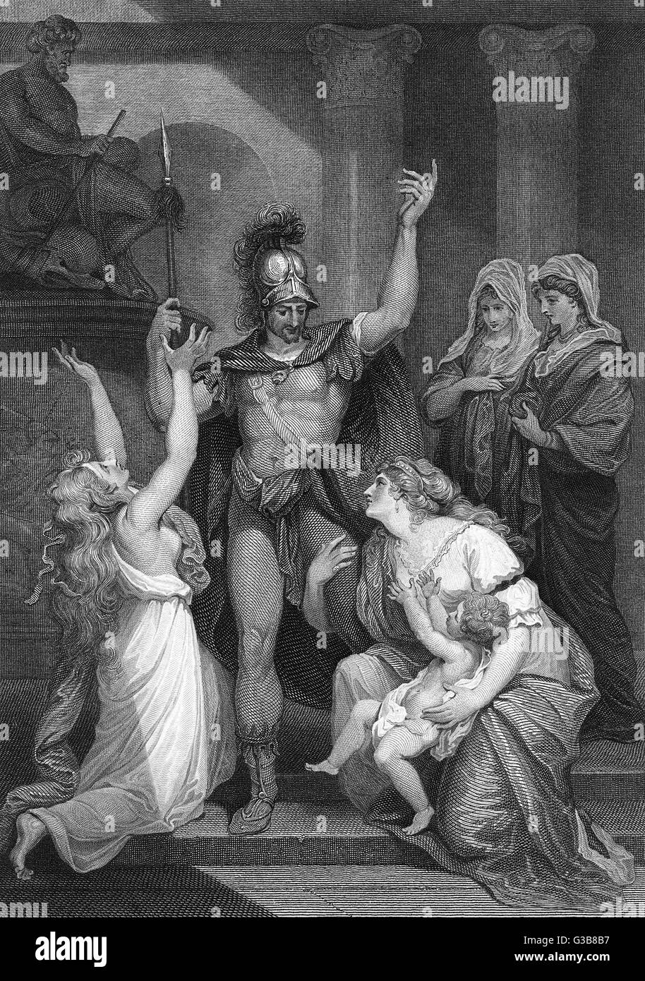 Act V, Scene III Cassandra &amp; Andromache plead with Hector not to fight ...