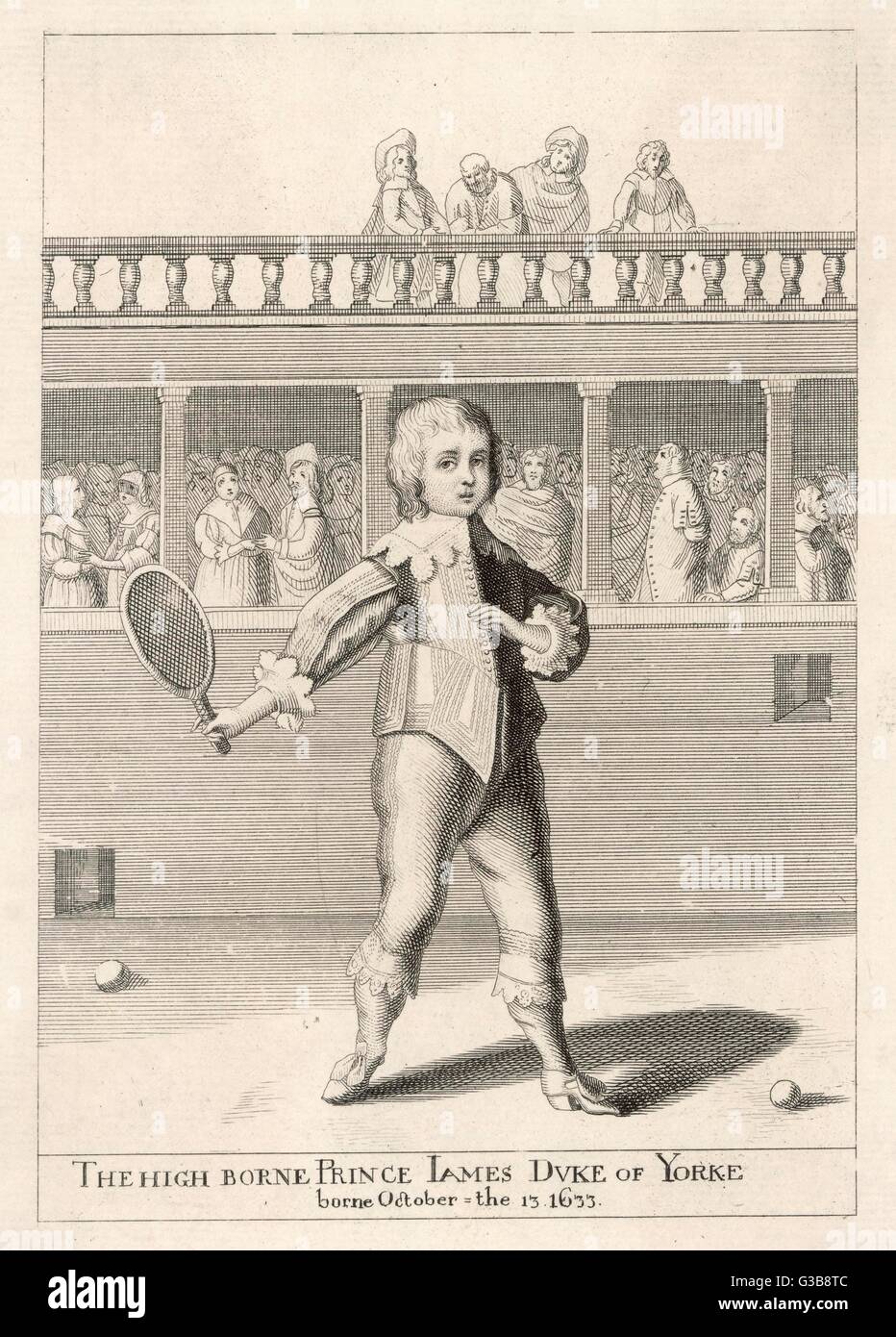 James, duke of York, and later James II, plays a game. Date circa 1640