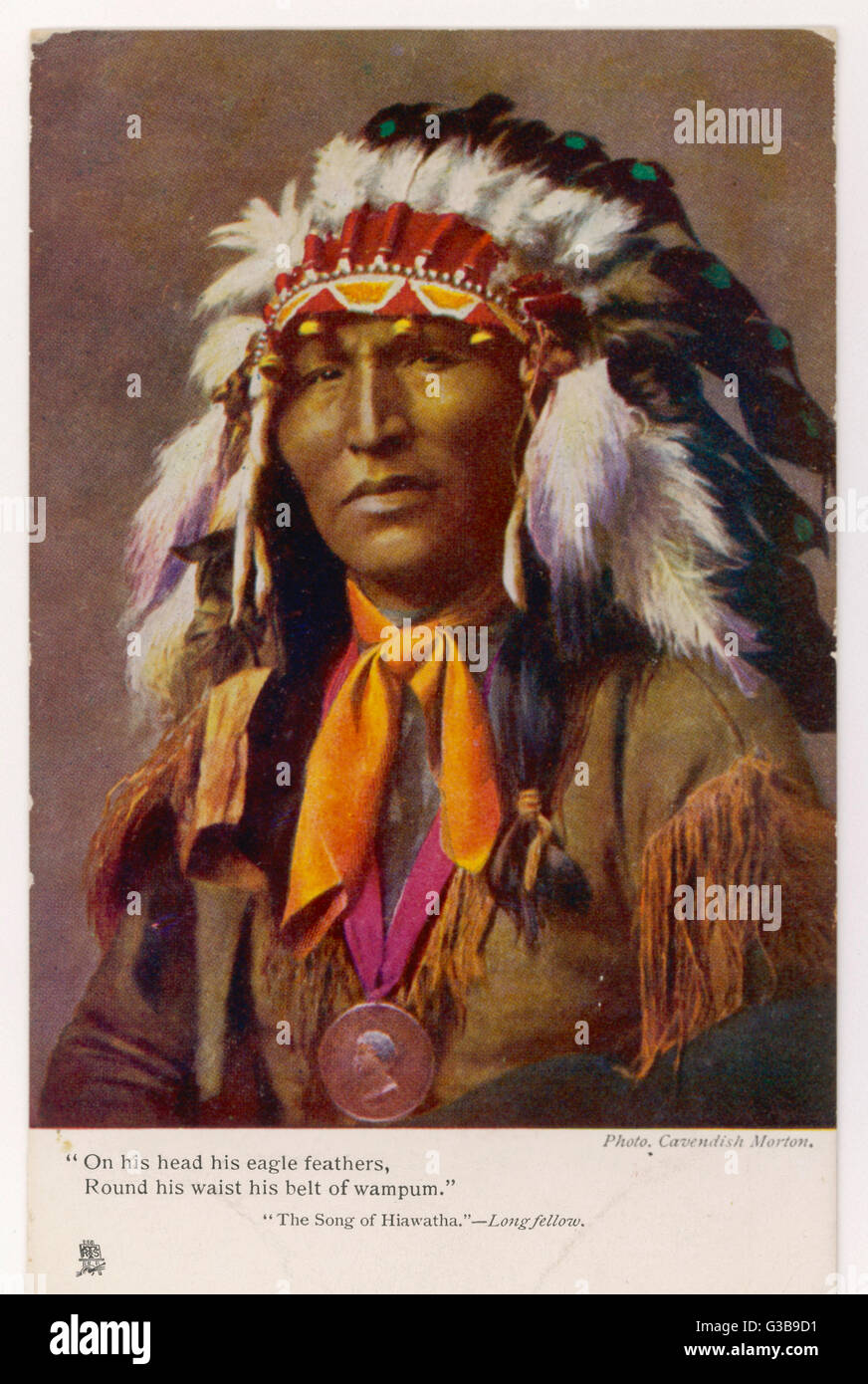 Feathered headdress hi-res stock 