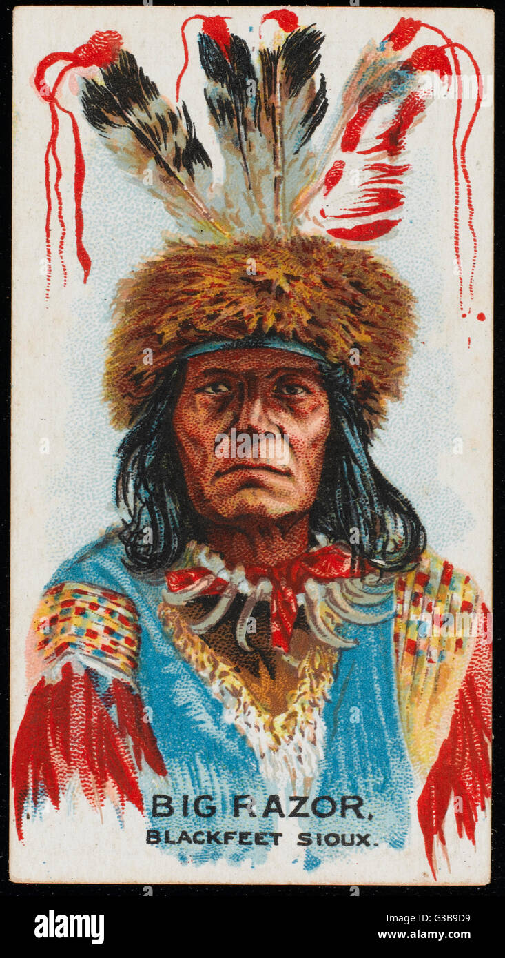 Big Razor Chief of the Blackfoot Sioux tribe Date early 20th Stock