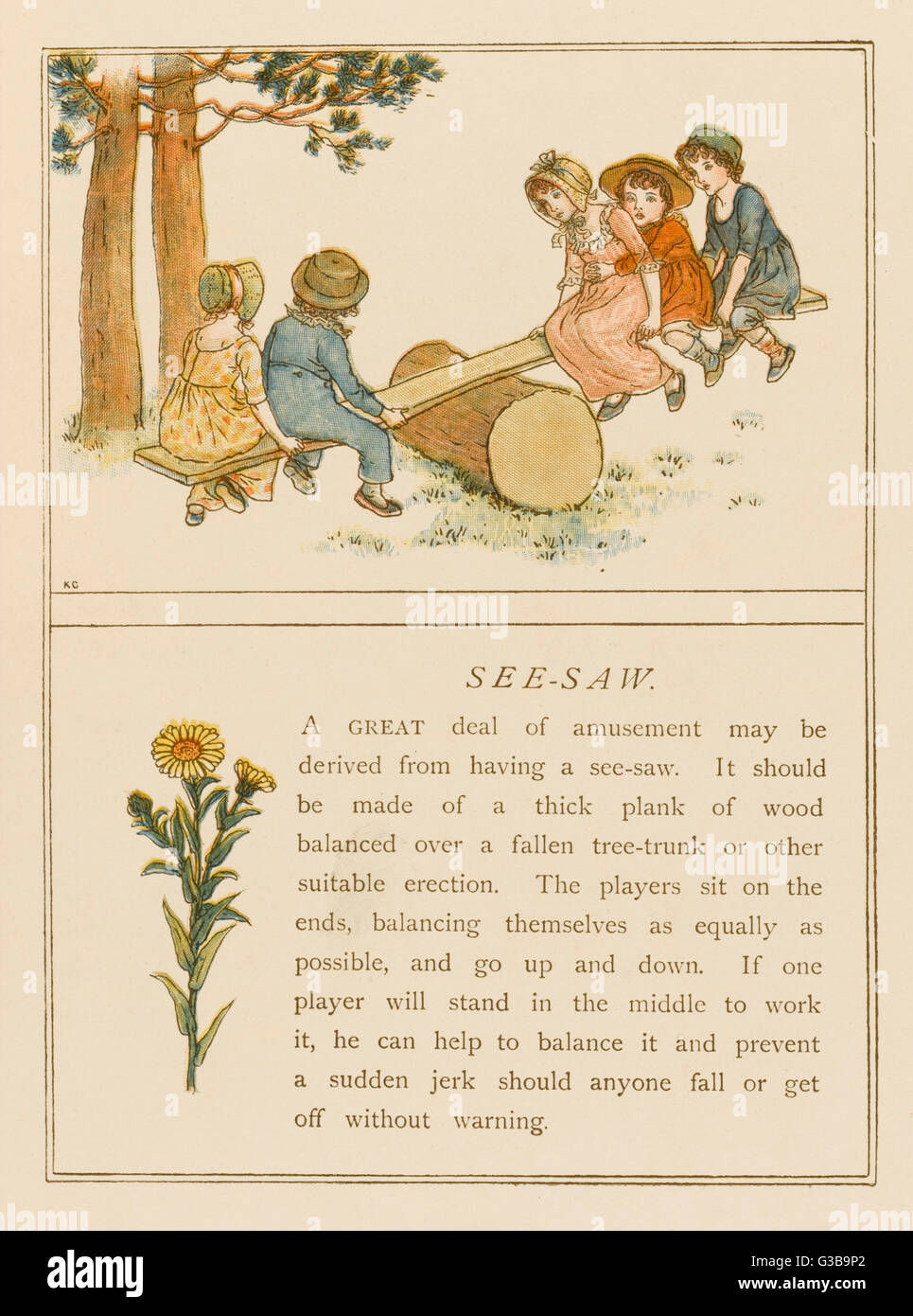 VICTORIAN SEE-SAW Stock Photo