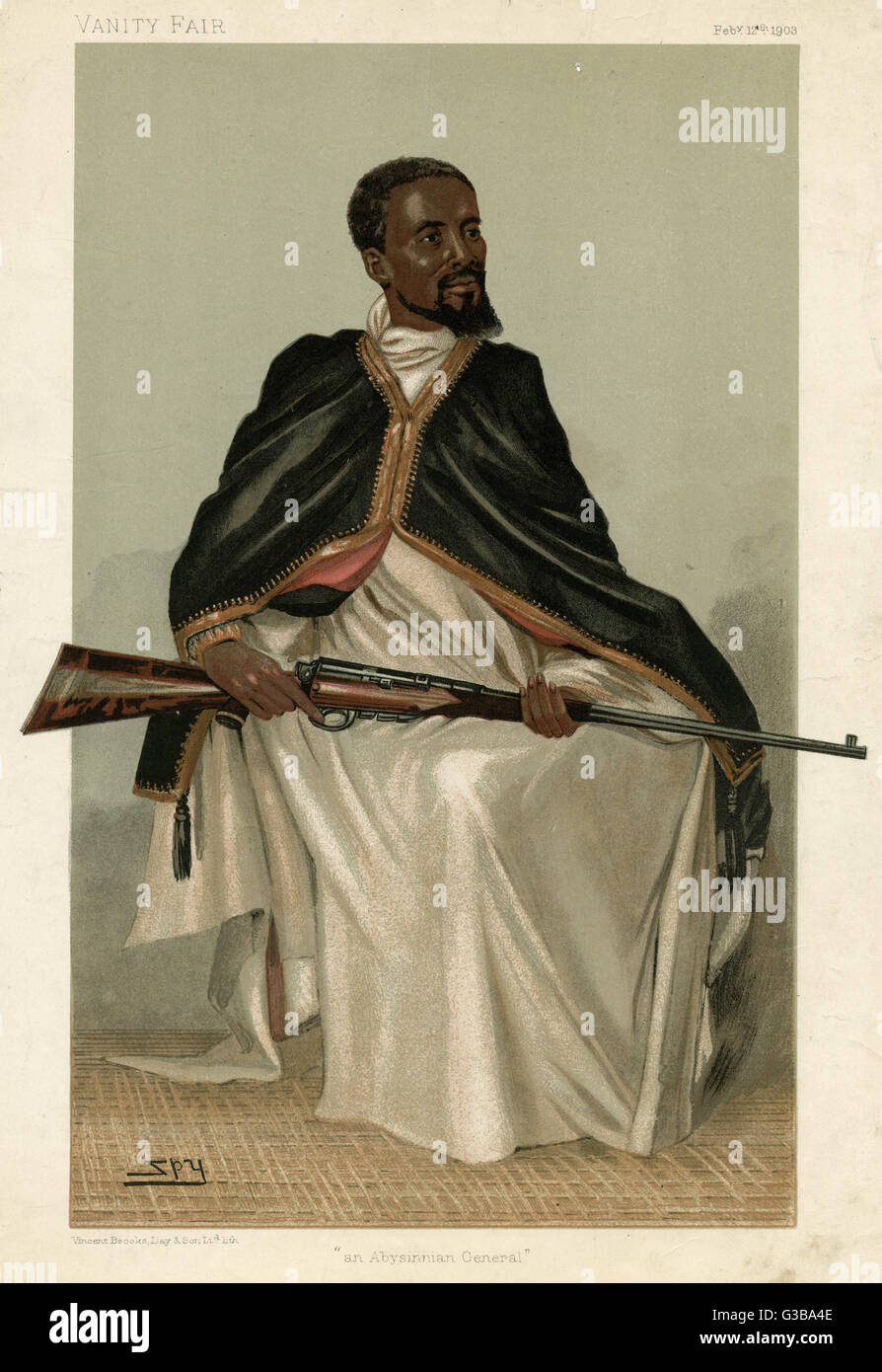 Ethiopian General Ras Makonnen or Makunan Date 1903 Stock Photo Alamy