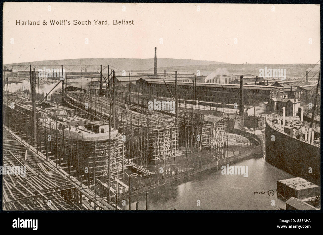 The South Yard Of Harland And Wolff s Shipyards Belfast Date Early the-south-yard-of-harland-and-wolff-s-shipyards-belfast-date-early