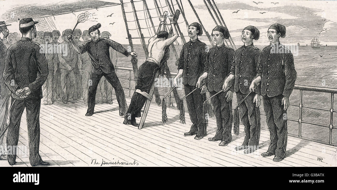 flogging-a-sailor-stock-photo-alamy