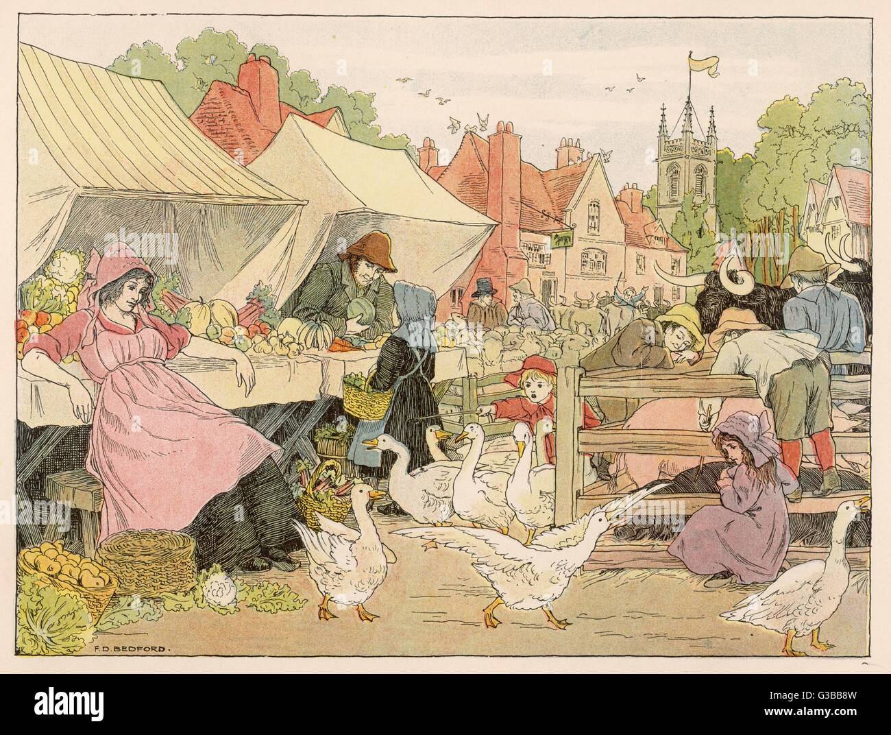 Social - Country Market Stock Photo