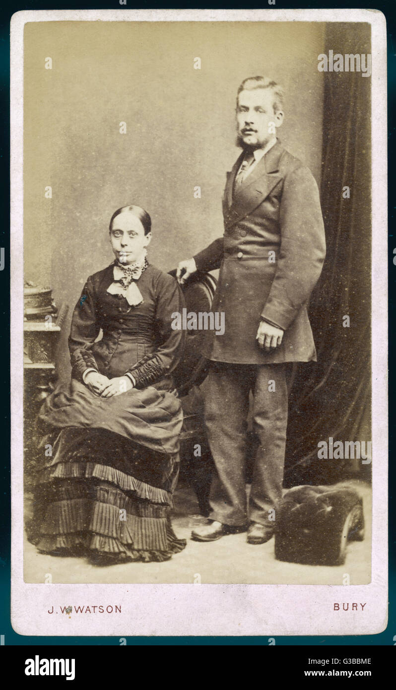 HUSBAND/WIFE/BURY C1870 Stock Photo