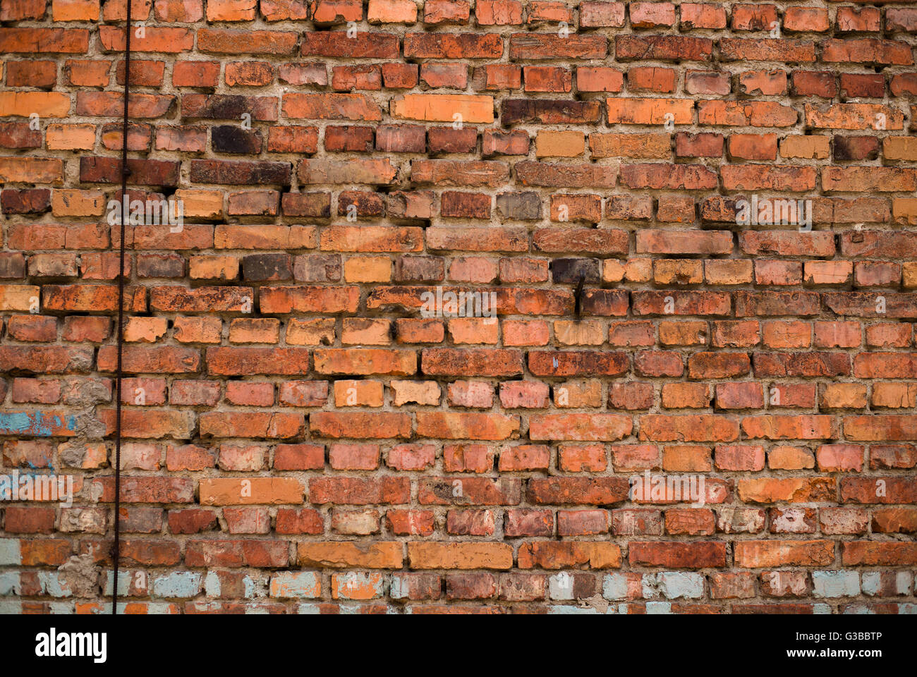 The wall of the old brick house Stock Photo