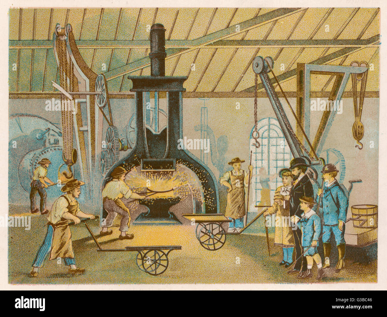 Creusot Steelworks - circa 1885 Stock Photo