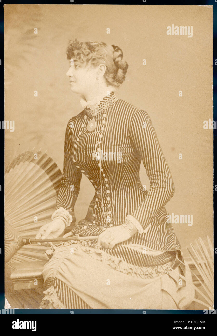 Antique dressed lady with umbrella victorian Vector Image