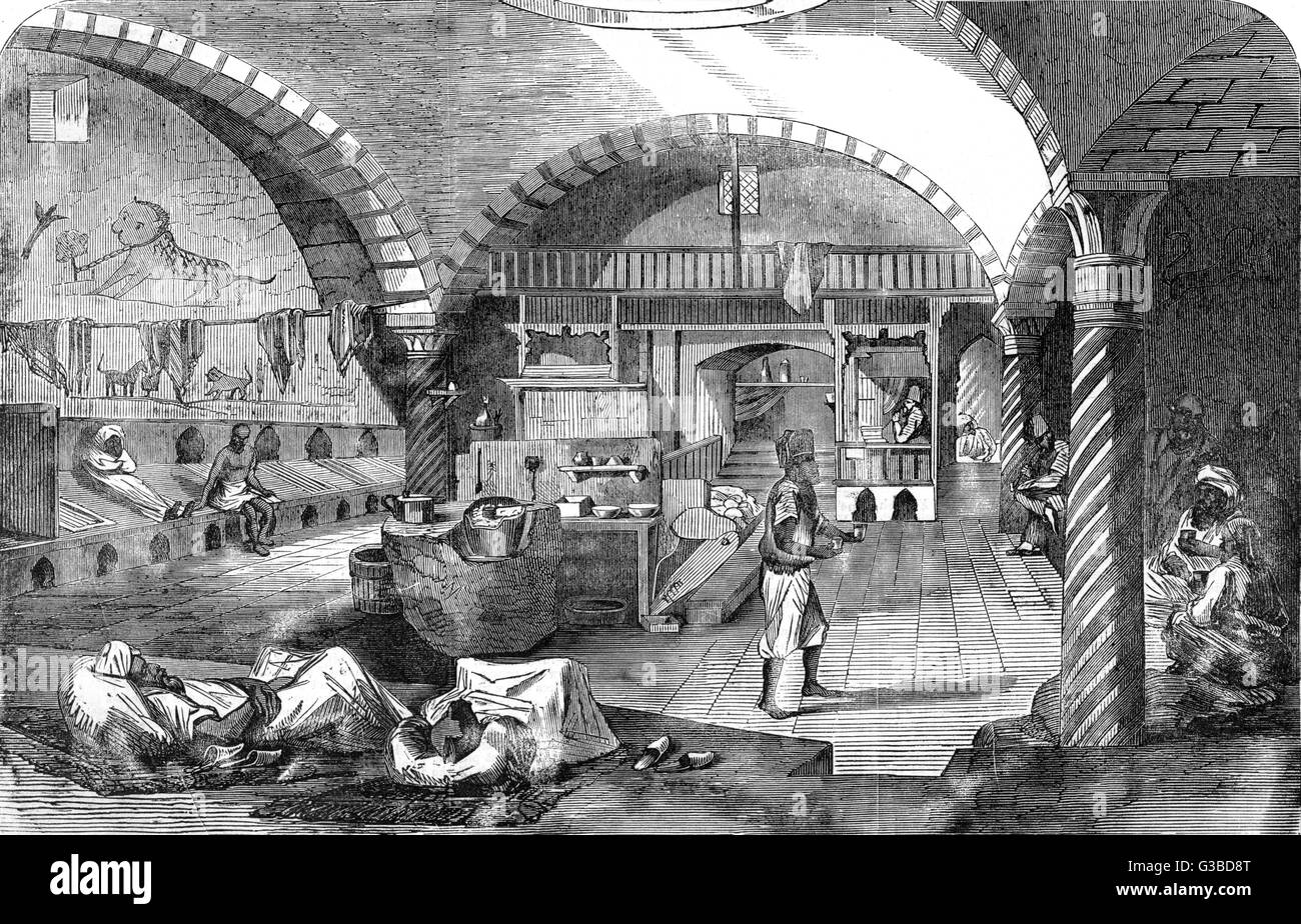 BATH HOUSE TUNIS 1858 Stock Photo Alamy