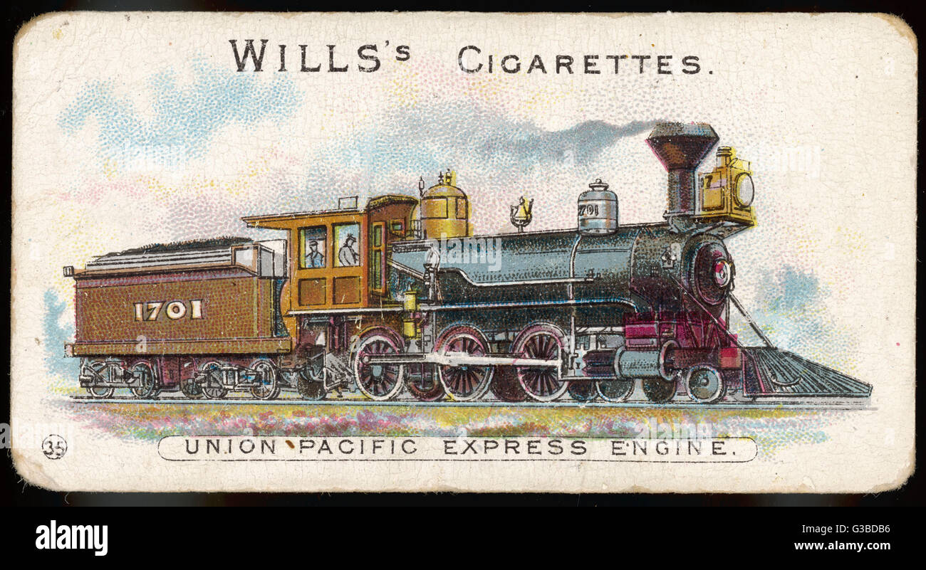 Express loco of the Union  Pacific Railroad.        Date: circa 1900 Stock Photo