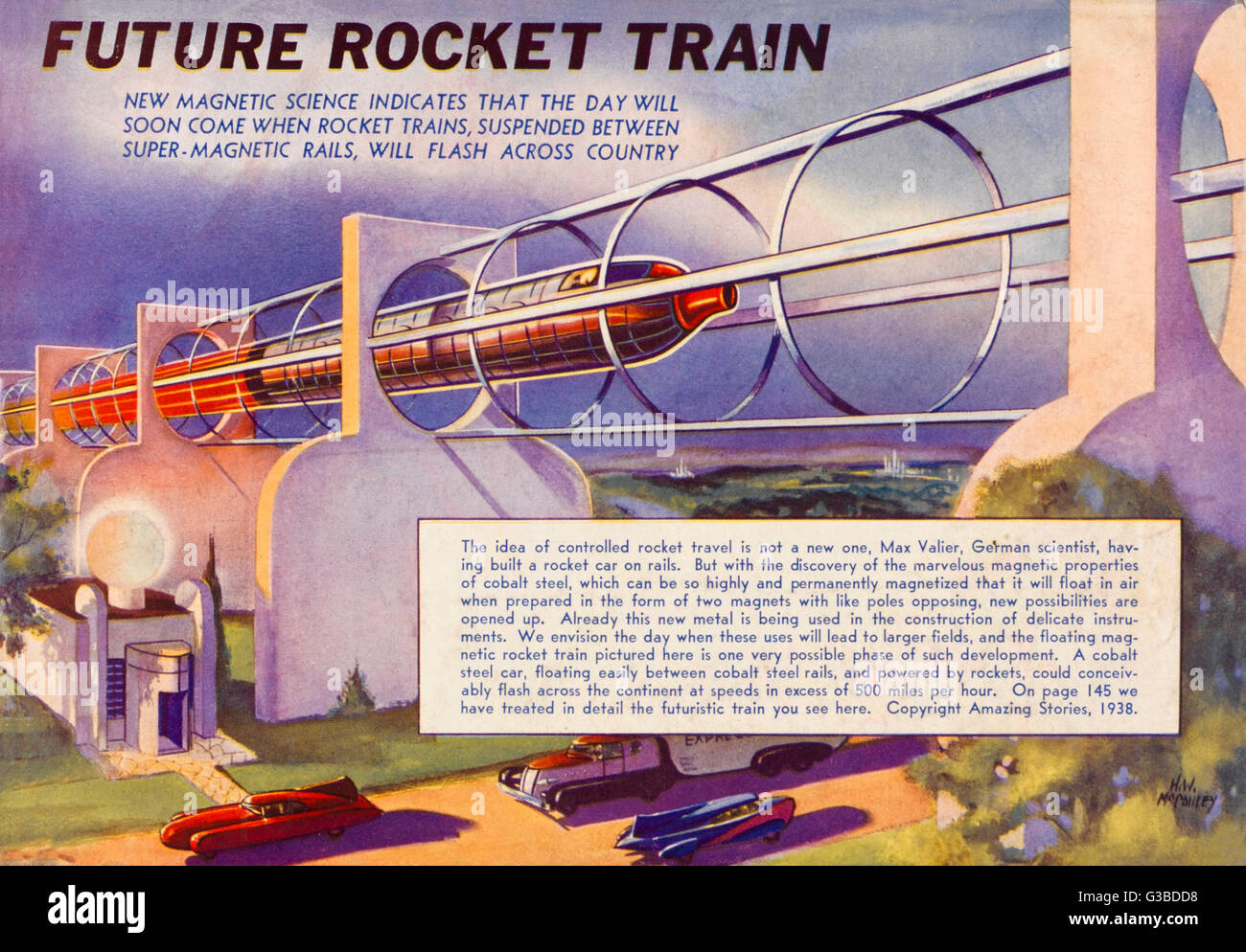 ROCKET TRAIN PROJECT Stock Photo