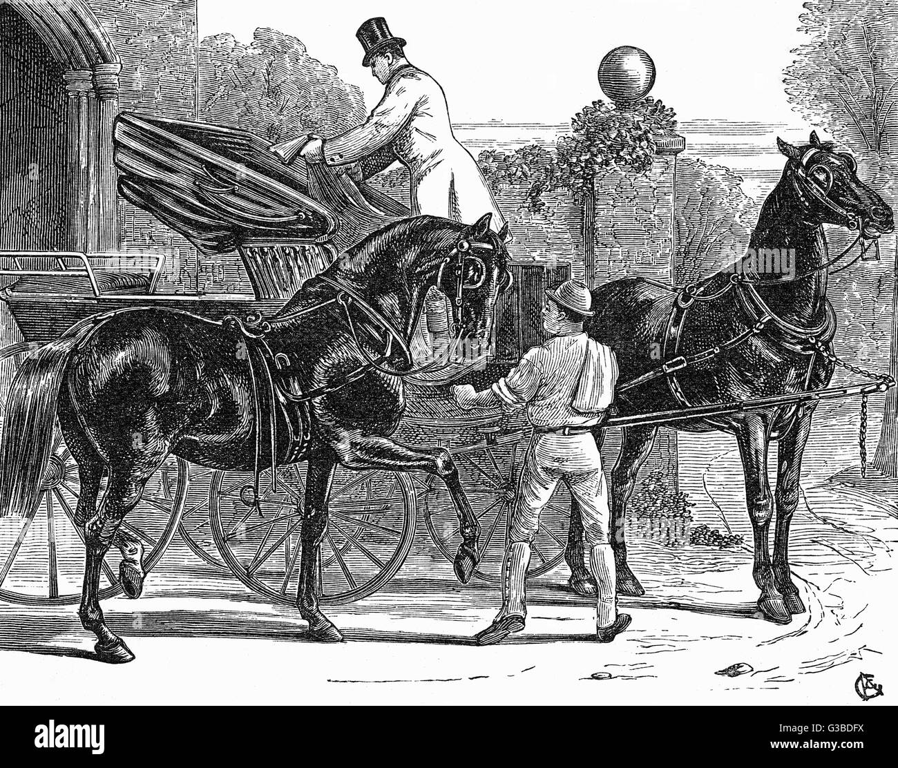 Mail Phaeton - 1872 Stock Photo