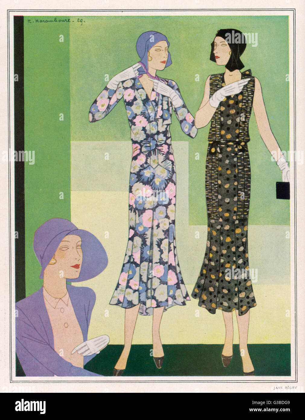 Dresses by Regny 1930 Stock Photo