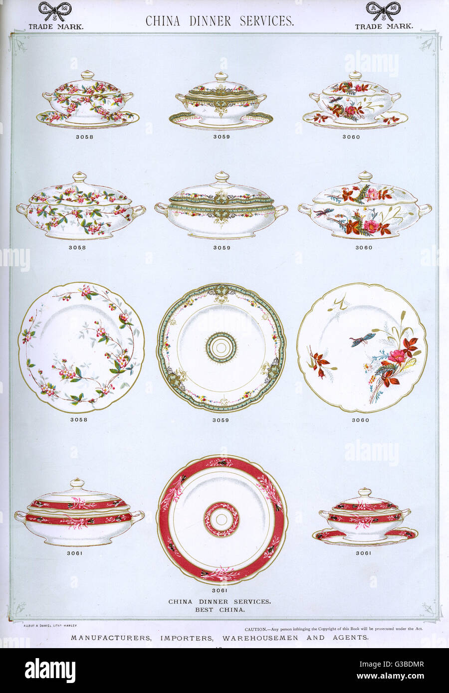 China Dinner Services, Plate 10 Stock Photo Alamy