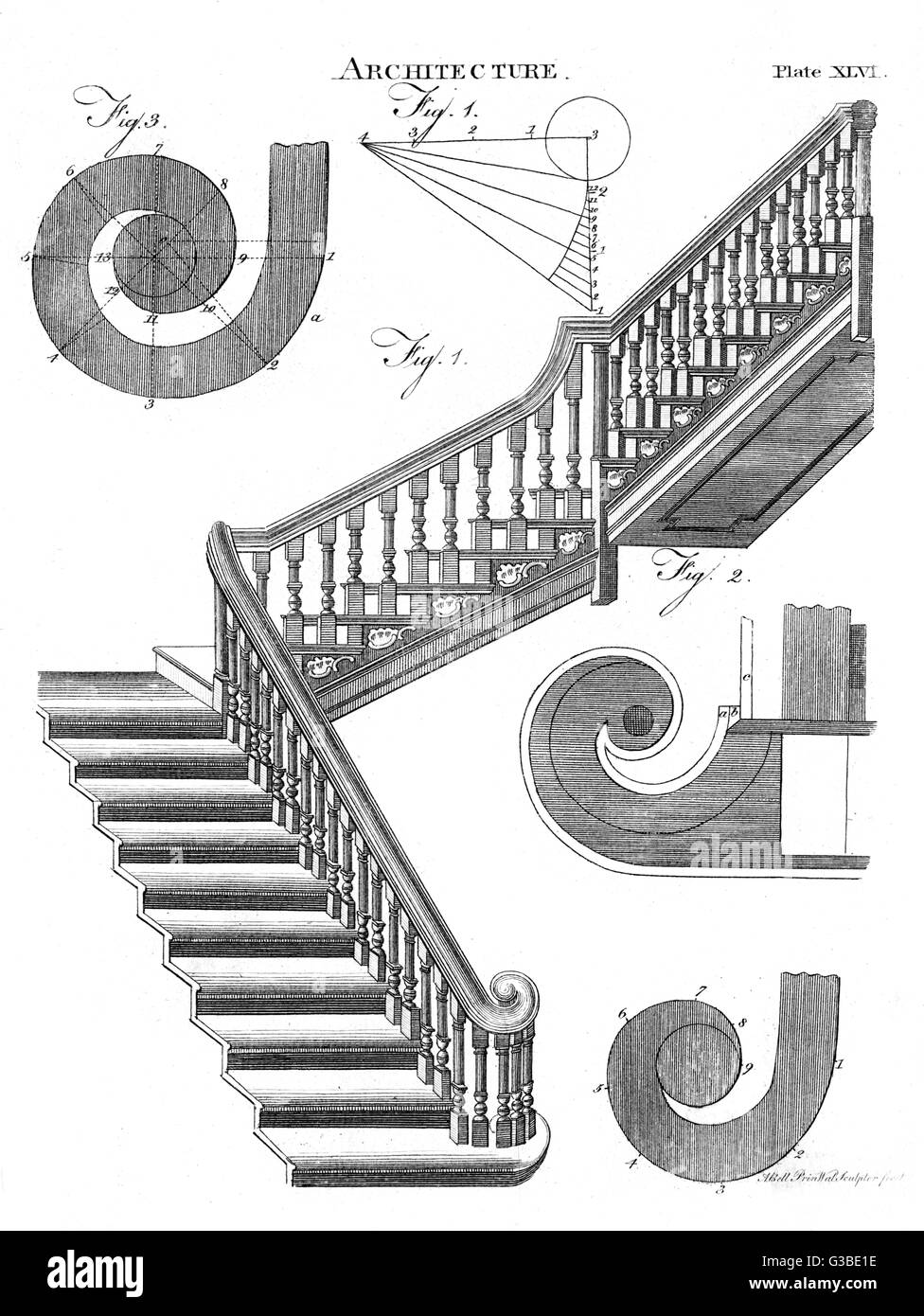 Staircase and landing Cut Out Stock Images & Pictures Alamy