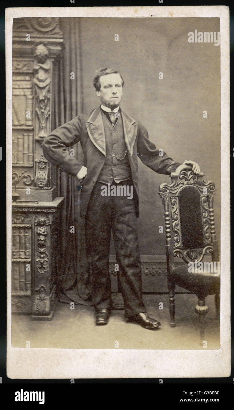 BEARDED MAN 1860S Stock Photo