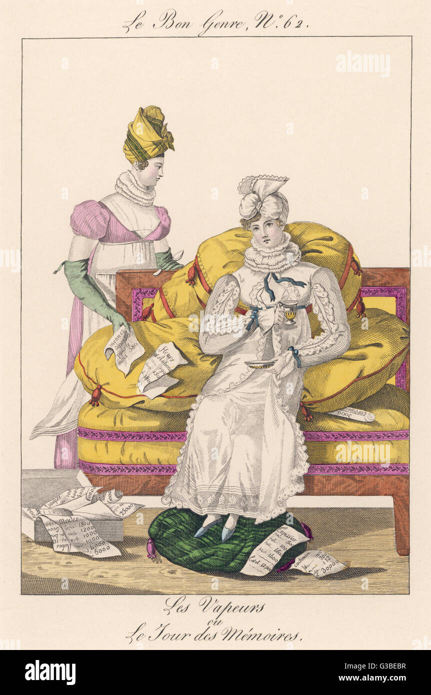 Dressmaker's Bill - circa 1816 Stock Photo