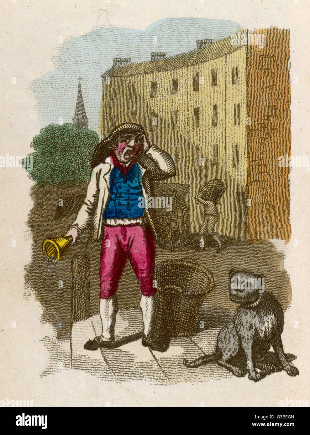 'Dust Ho !' a London dustman cries and rings his bell for