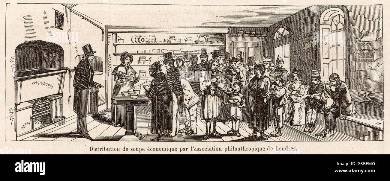 LONDON SOUP KITCHEN Stock Photo Alamy