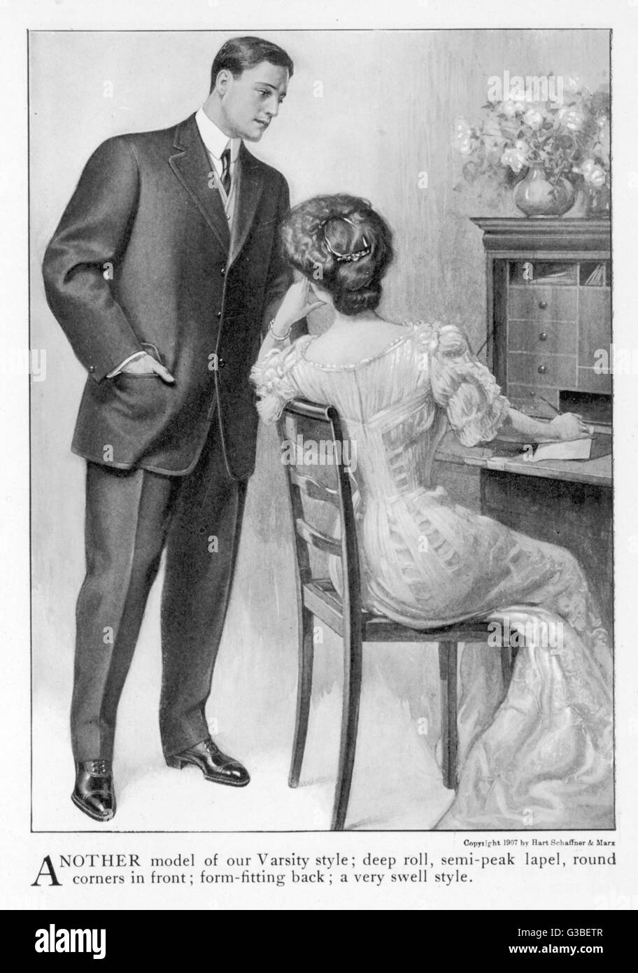 Varsity Sac Suit 1907 Stock Photo