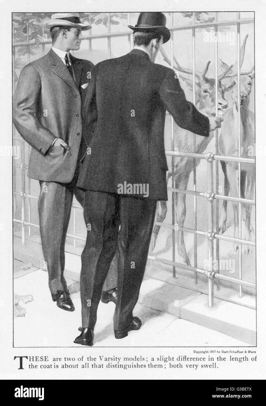 Varsity Sac Suits 1907 Stock Photo