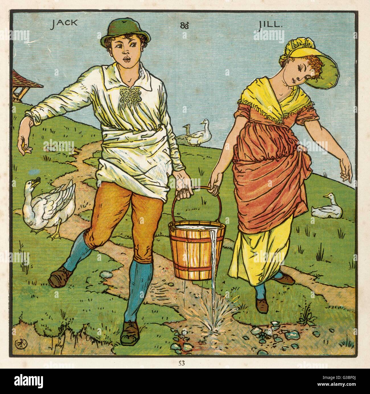 Here are Jack and Jill, depicted just a moment before the disastrous